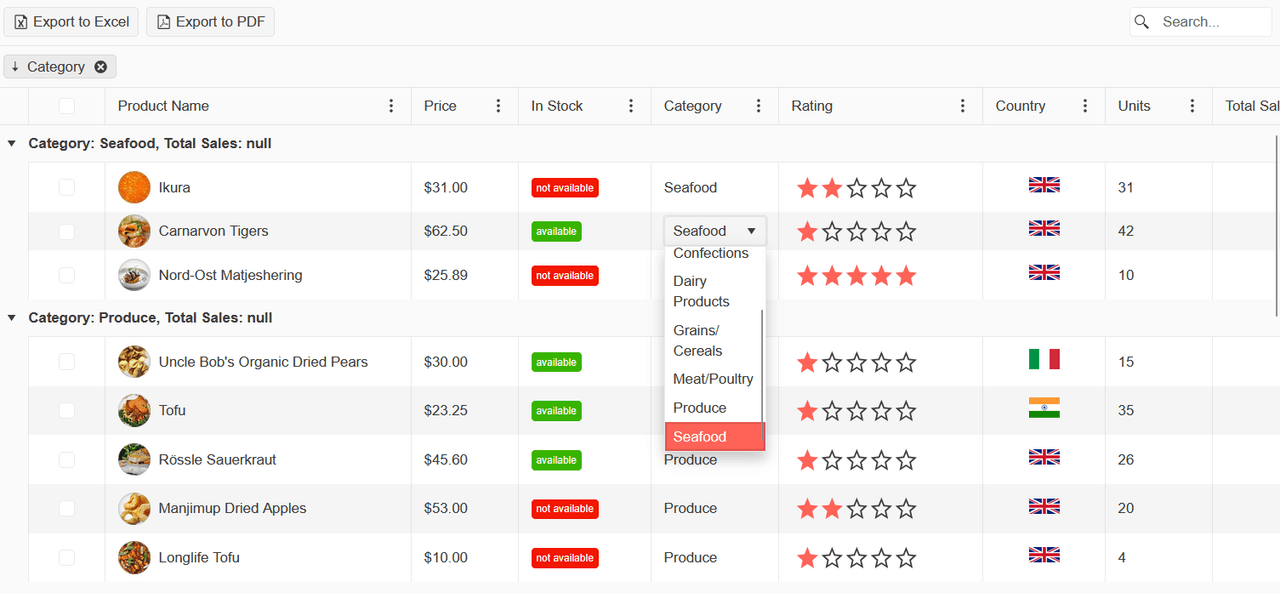 Kendo UI jQuery Data Editors 제품 이미지 Kendo UI jQuery Data Editors 제품 이미지
