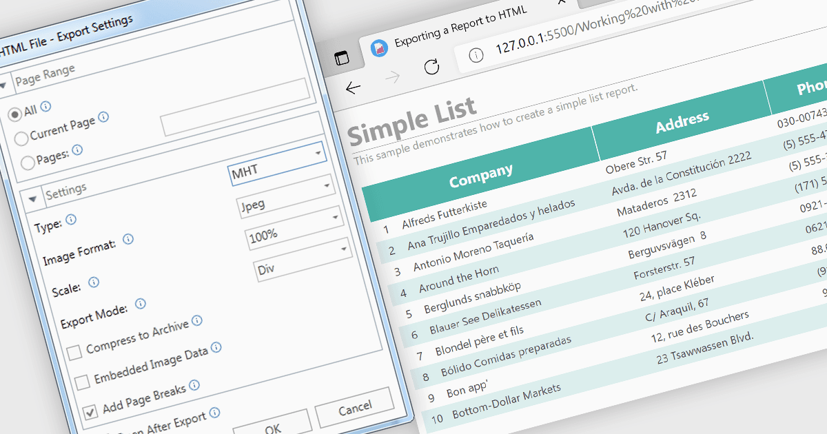 Preserve Report Formatting for Sharing with MHT