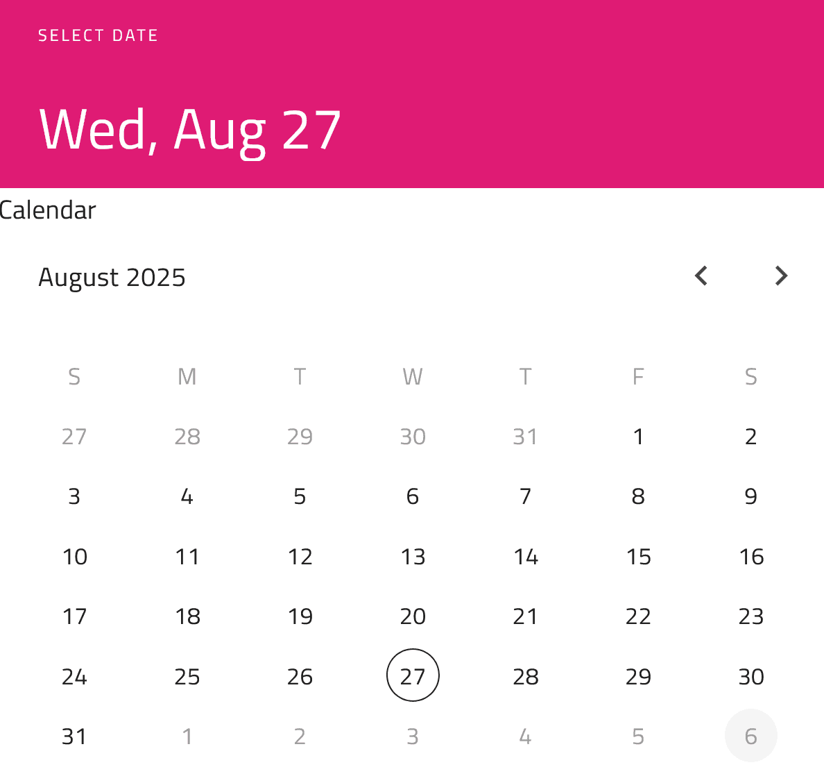 Infragistics Ignite UI for Angular Calendar product image