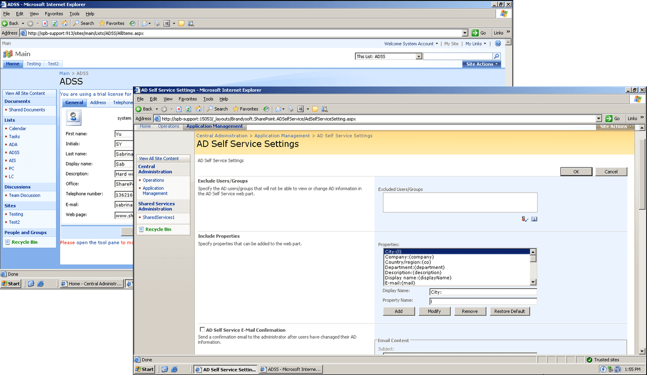 SharePoint AD Self Service launched