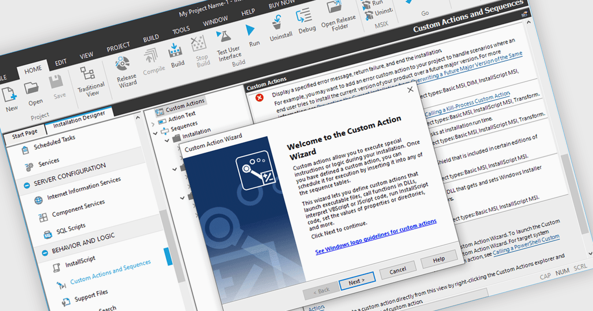 Add .NET Core Custom Actions to Your Setup Project