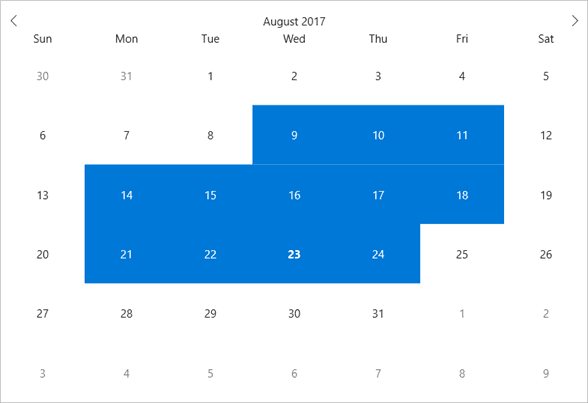 ComponentOne Xamarin Calendar product image ComponentOne Xamarin Calendar product image