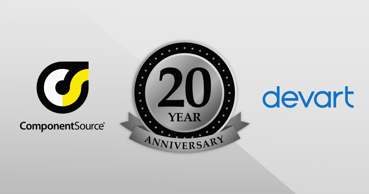 ComponentSource Celebrates 20 Year Partnership with Devart