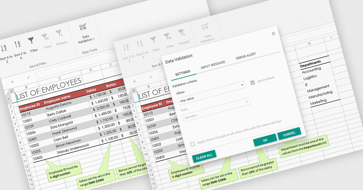 Ensure Accuracy with Built-In Data Validation