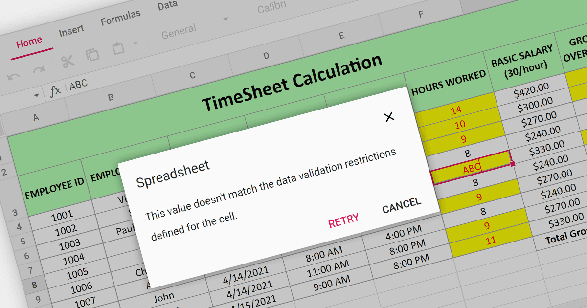 Validate Data in React Spreadsheet Apps