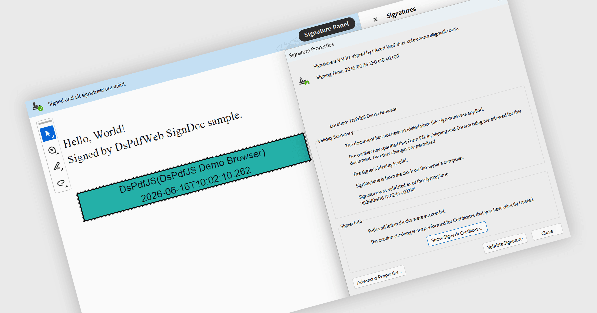 Secure PDFs Using Digital Signatures