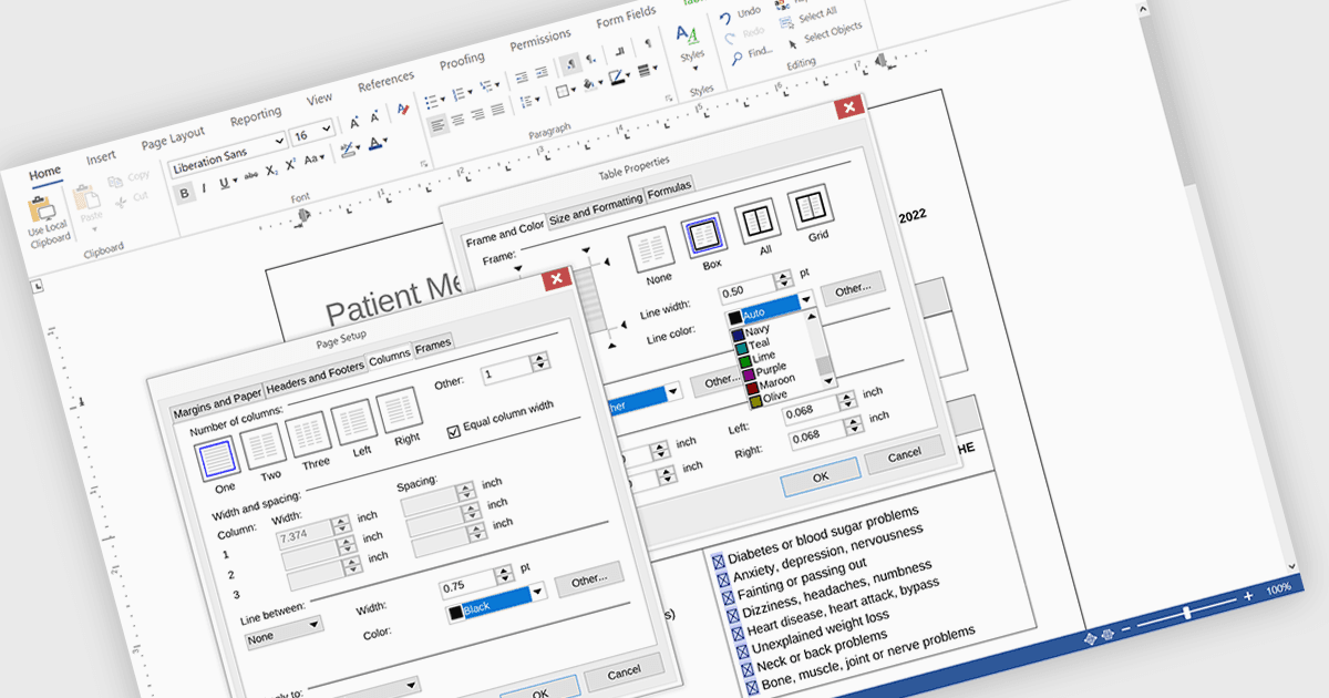 Add Document Editing Dialogs to Linux Apps