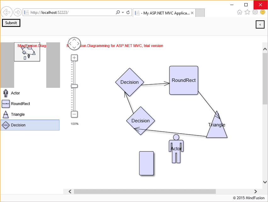 MindFusion.Diagramming for ASP.NET MVC product image