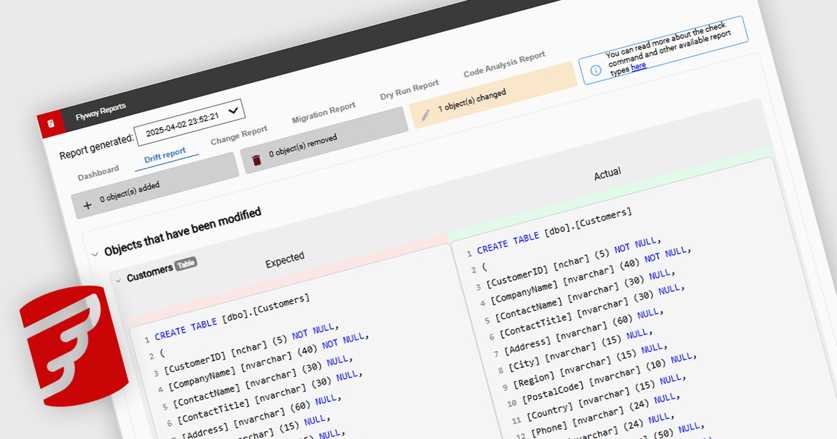 Identify Schema Differences Early with Drift Reports