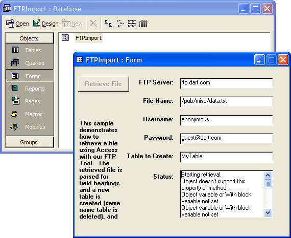 You can download a file from a URL and import it into a database.