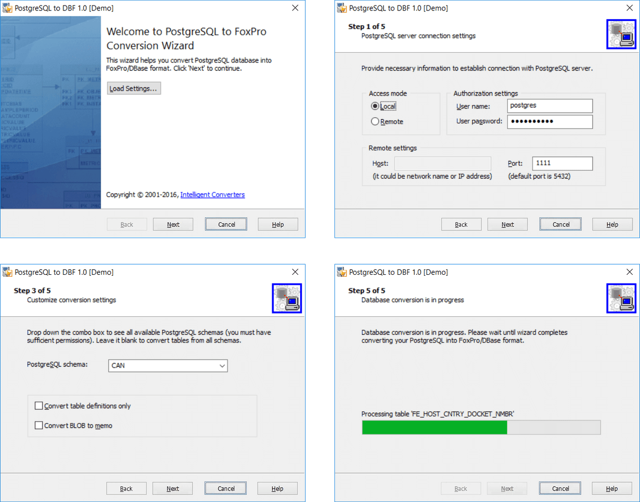 Convert popular data sources to PostgreSQL and vice versa.