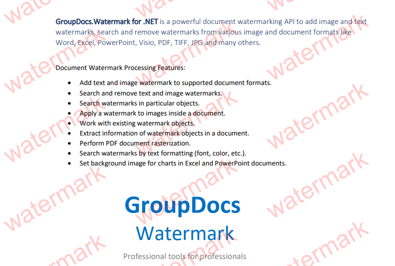 GroupDocs.Watermark
