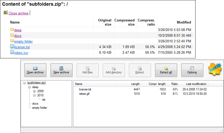 ZIP and GZIP compression .NET library.