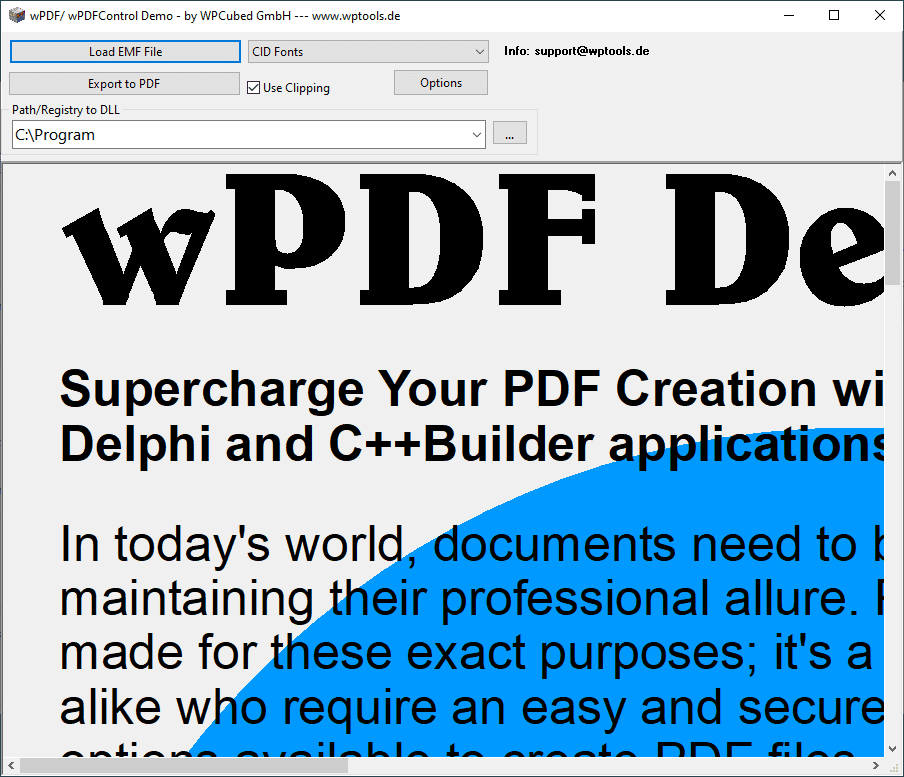 Create PDF files from your Delphi or C++Builder applications.