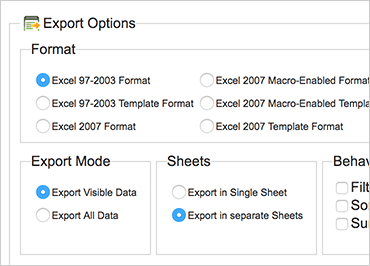 Infragistics Ultimate UI for ASP.NET Web Forms Excel Exporter product image