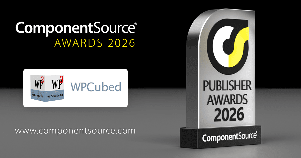 WPCubed Wins ComponentSource Award