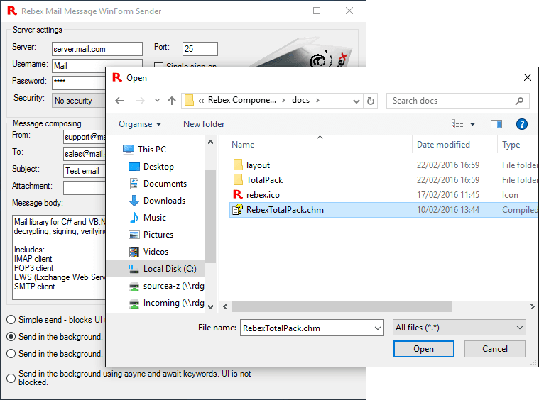 immagine del prodotto Rebex Mail Pack