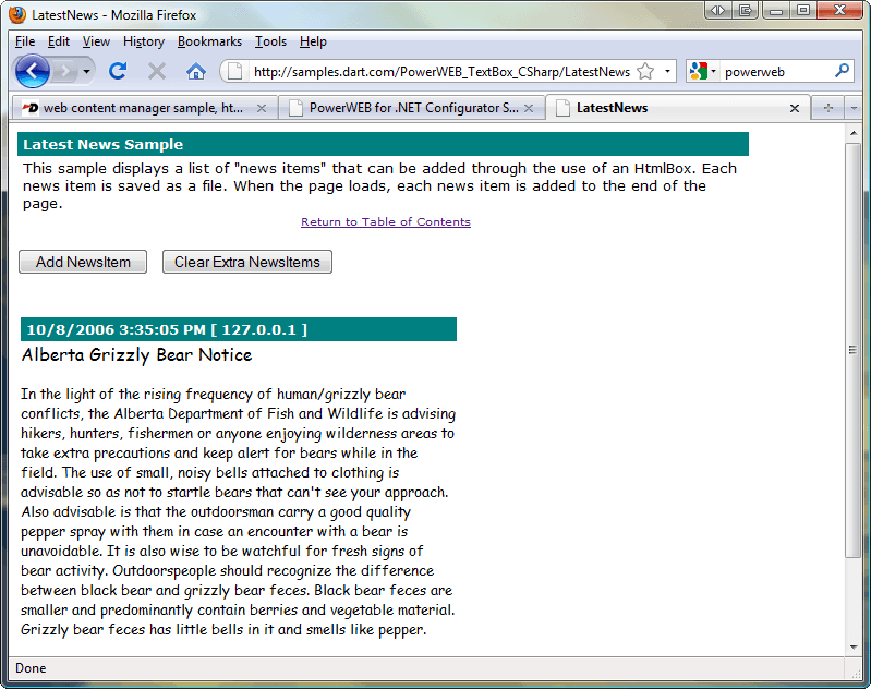 You can use the component to create HTML-enhanced news items to a "Latest News" section of a website.