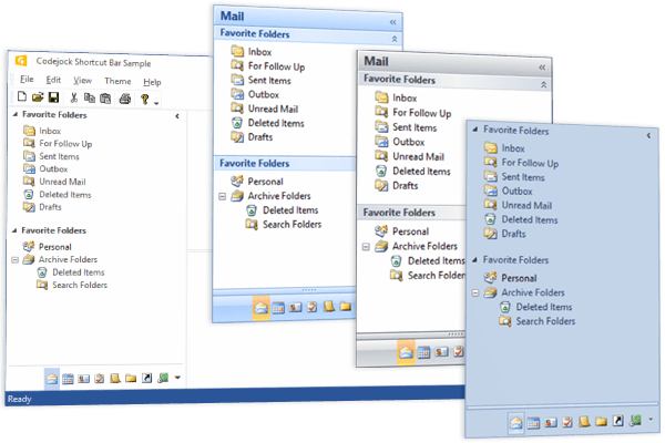 Codejock Shortcut Bar Visual C++ MFC product image