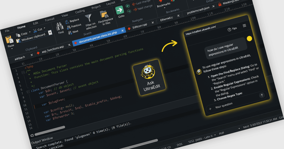Navegue no UltraEdit com orientação inteligente