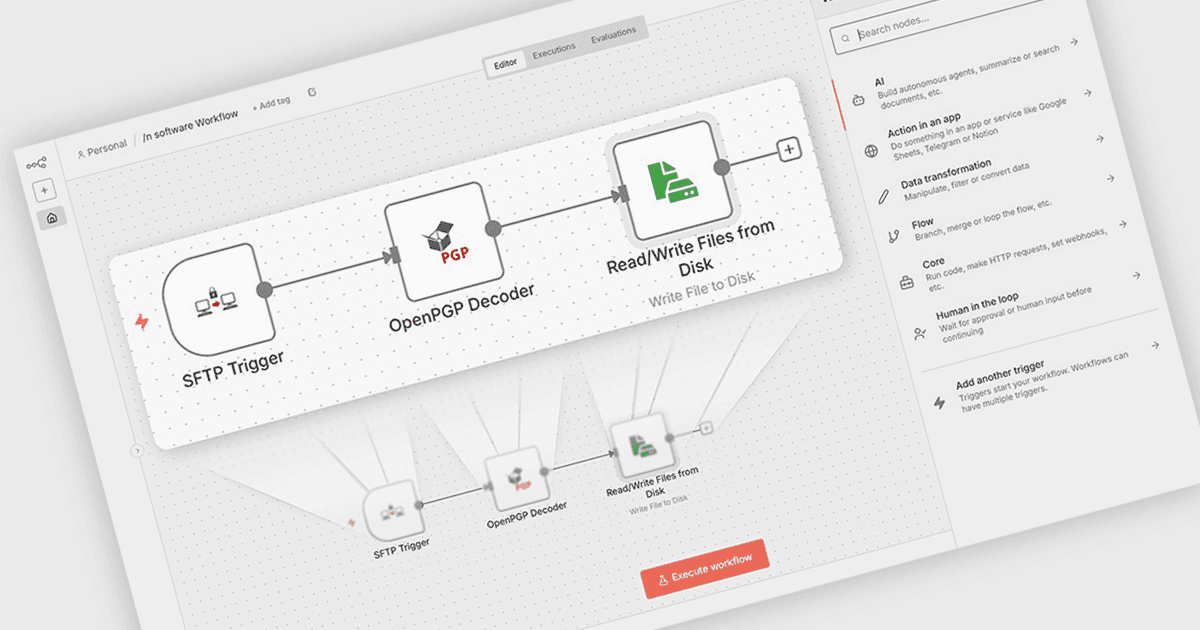 Sicheren Datenaustausch in n8n-Workflows ermöglichen
