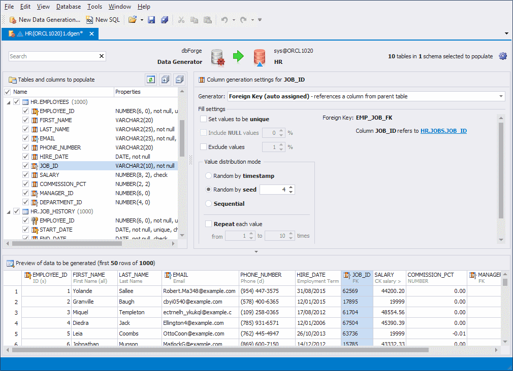 dbForge Data Generator for Oracle released