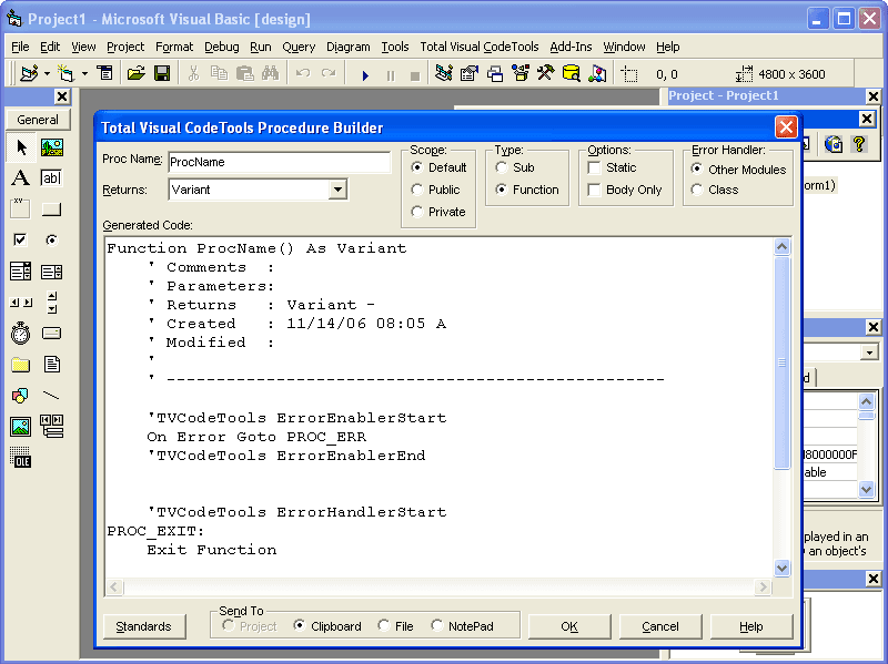 Total Visual CodeTools provides a robust set of tools to help you in the day-to-day development of Visual Basic (VB) and Visual Basic for Applications (VBA) code.
