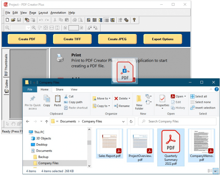 Convert to PDF from any program.