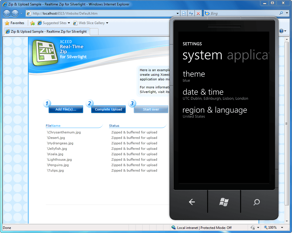 Xceed Real-Time Zip for Windows Phone released