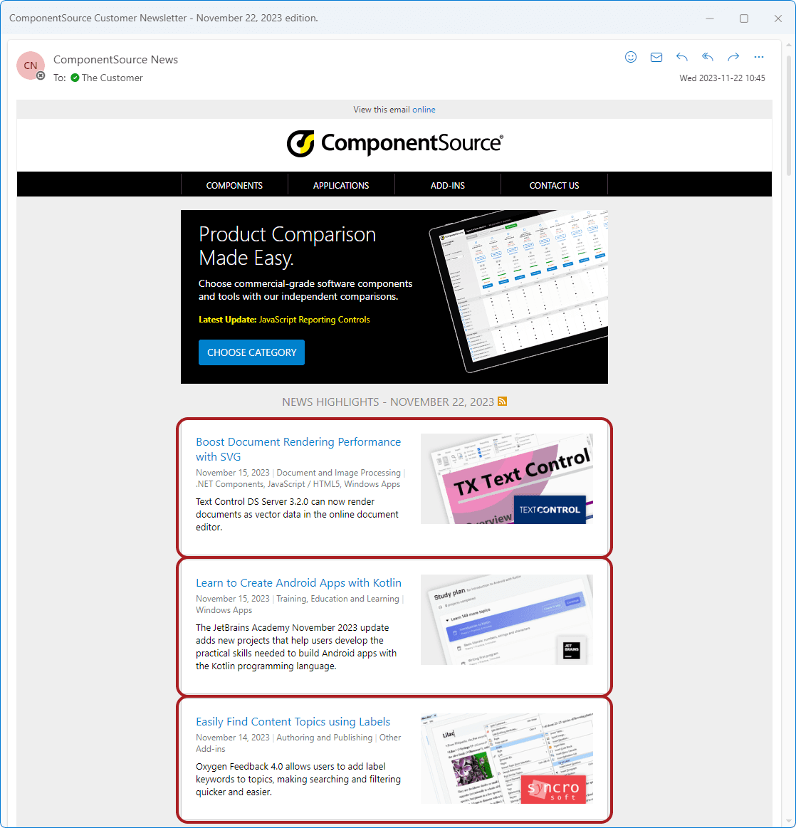 Highlight your product or your event in our weekly customer email newsletter.