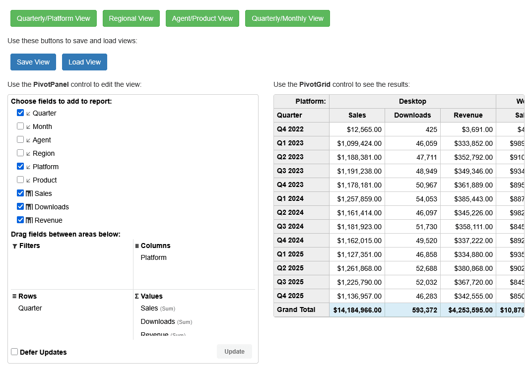 Wijmo Vue OLAP product image