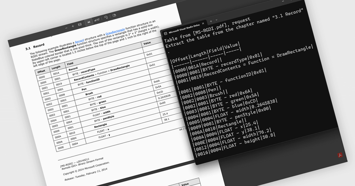 Extract PDF Table Data Using Natural Language