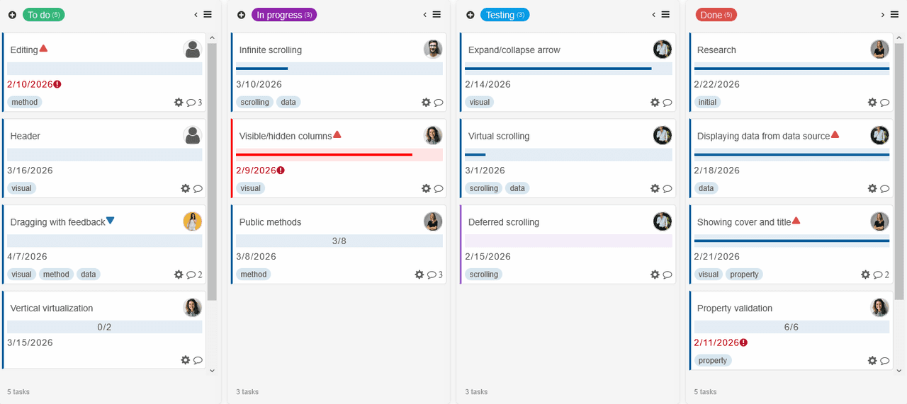 Smart UI Kanban for Angular product image