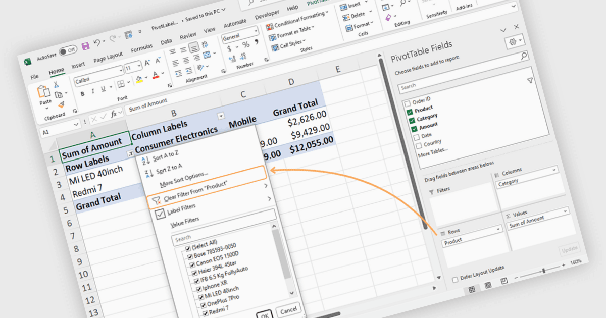 Empower Analysis with Enhanced Pivot Table Filters