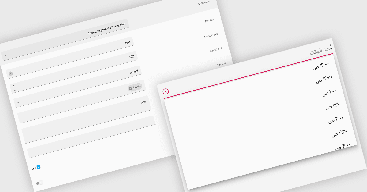 Enable RTL Layout in Data Entry Interfaces