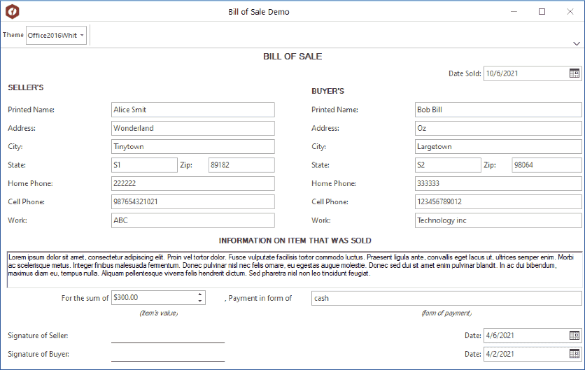 Generate complete data entry forms with a single line of code. Form management is easy with automatic layout and alignment.