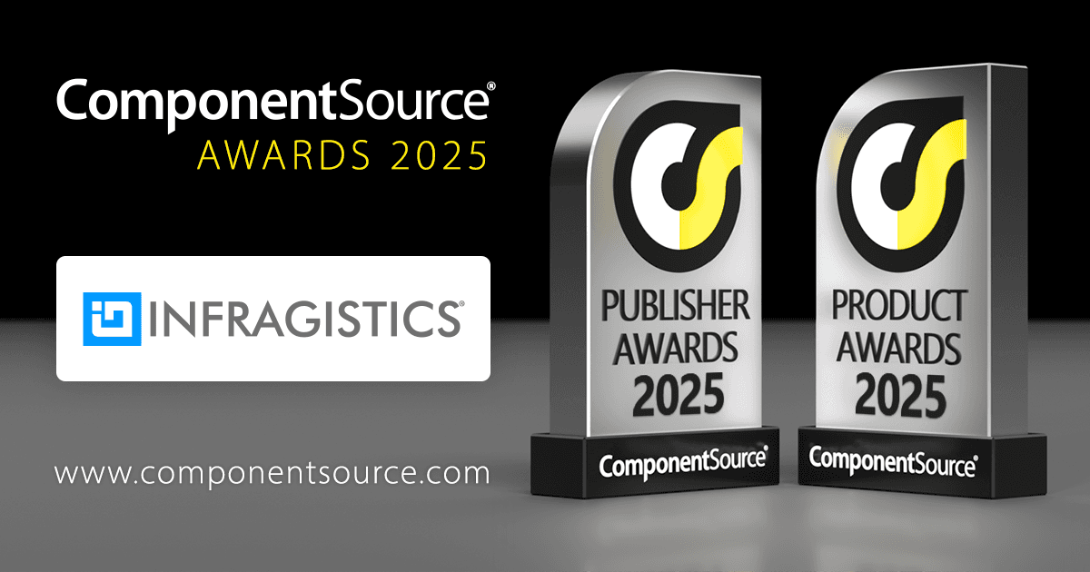 Infragistics 斩获四项 ComponentSource 大奖