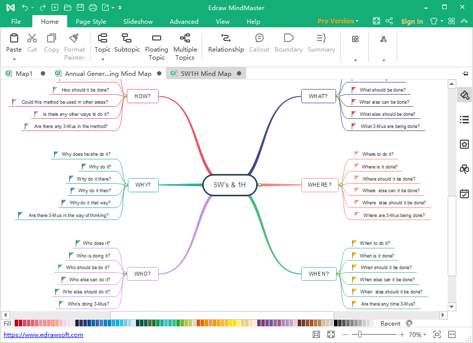 Mind mapping and brainstorming tool.