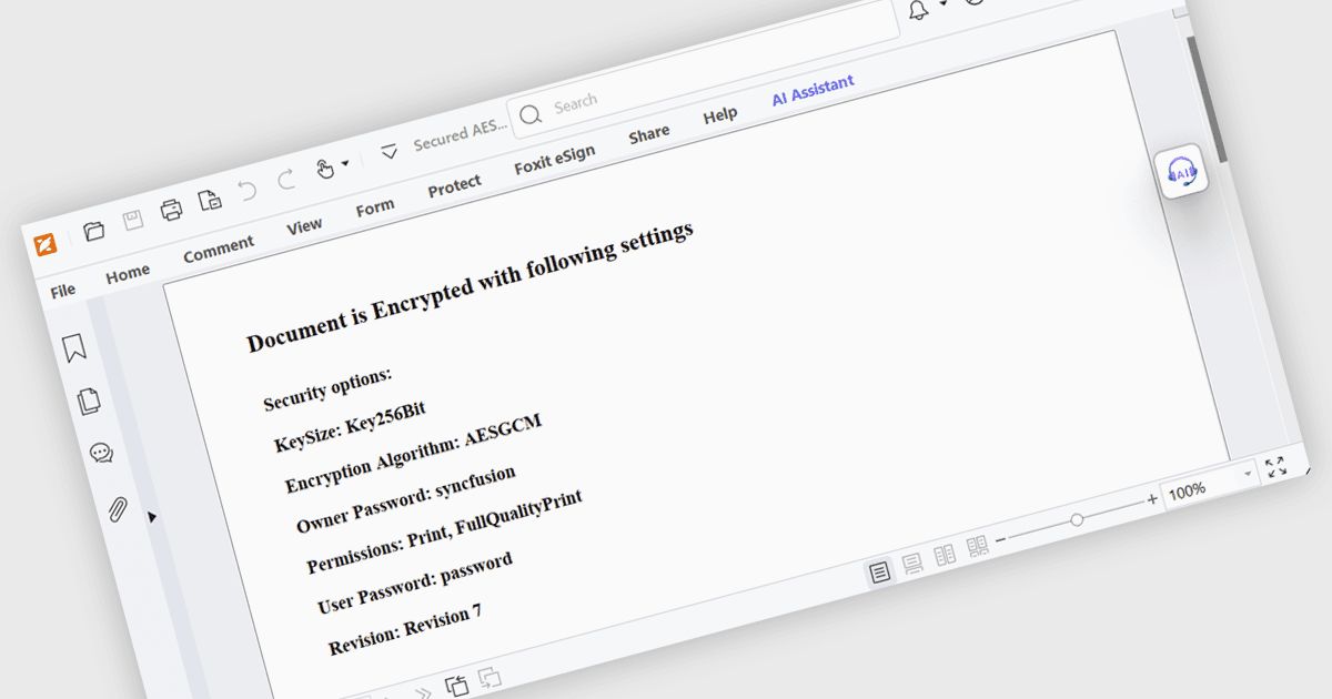 Encrypt PDF Documents with Data Integrity Checks