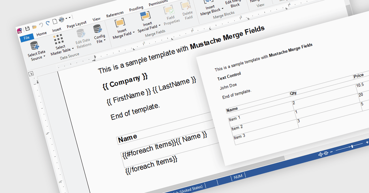 Merge Templates with Mustache Syntax in C#