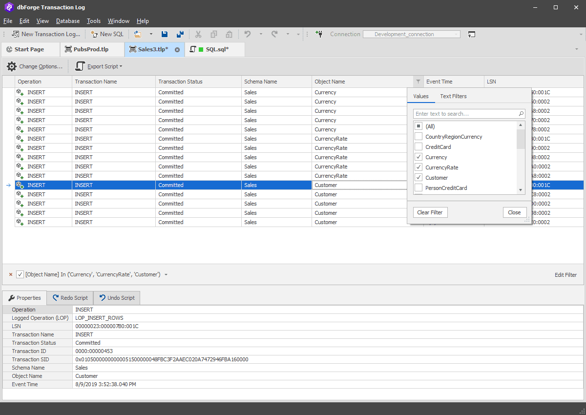 dbForge Transaction Log product image