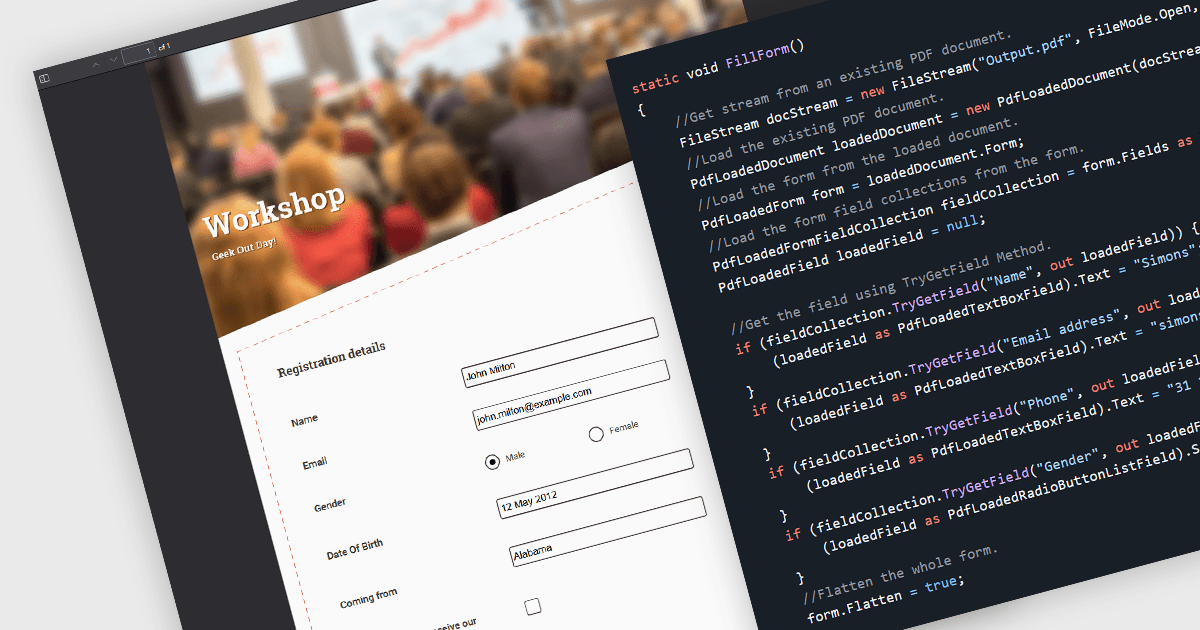 Lock PDF Forms by Flattening Fields
