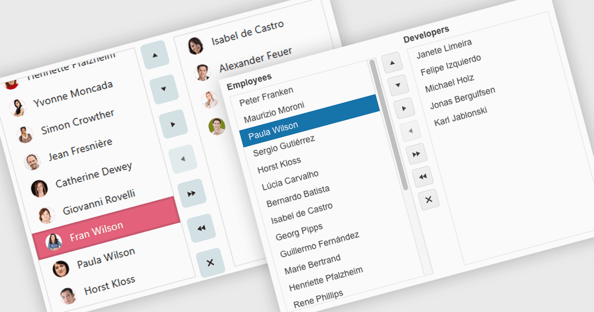 Allow Users To Select Items From a Predefined List