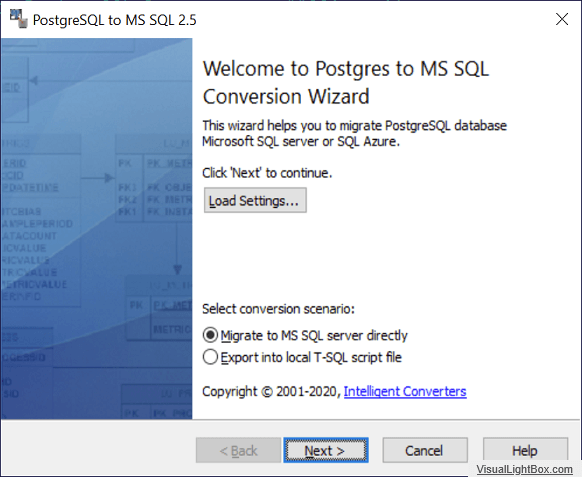 PostgreSQL to Microsoft SQL Server product image