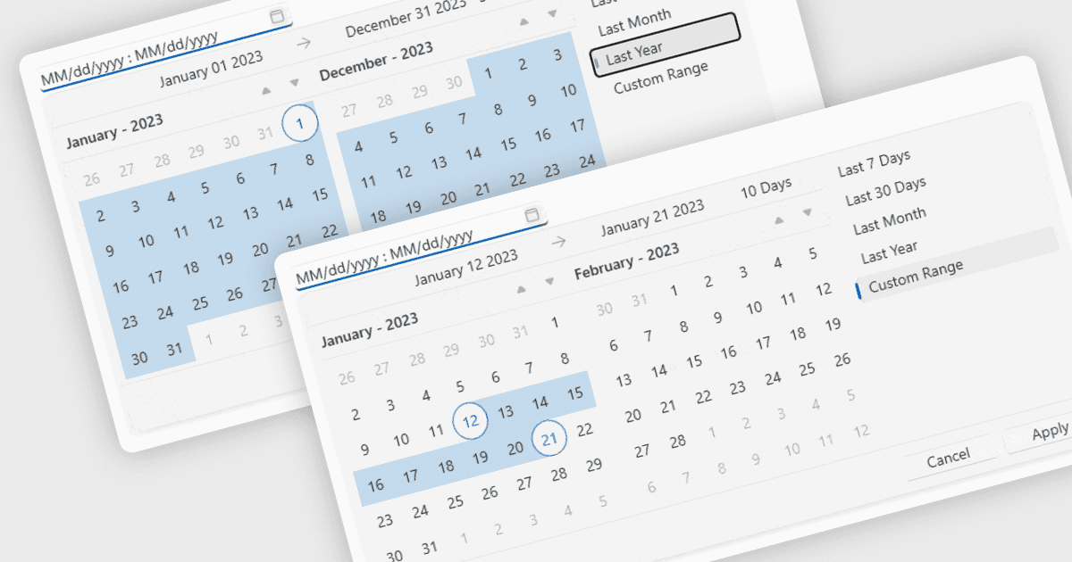 Add Date Range Selection to Your WPF Apps