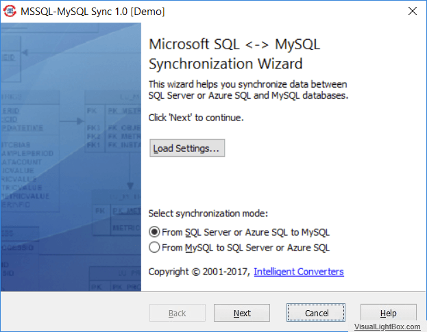 Microsoft SQL Server to MySQL Sync product image