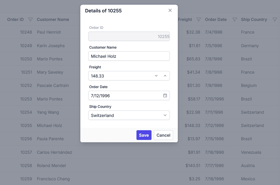 Syncfusion React Data Editors product image