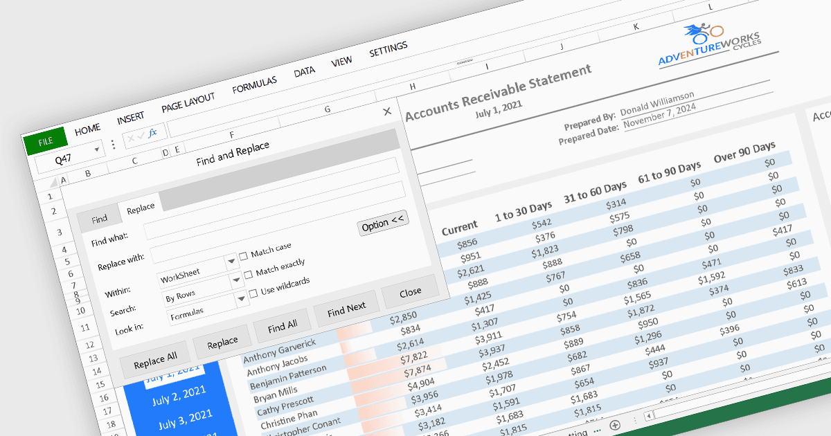 Locate and Replace Data in JavaScript Spreadsheets