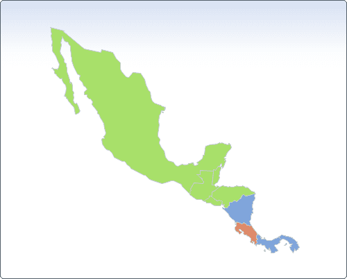 Central America Map.