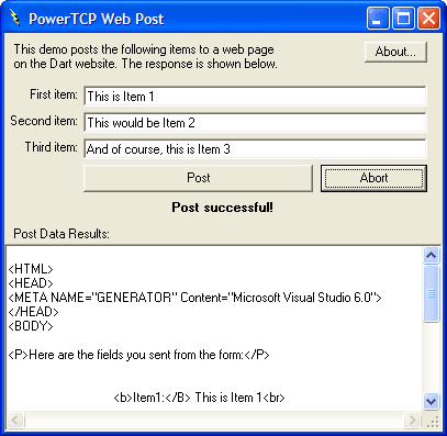 You can create an application that allows you to post to a HTTP web site